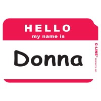 C-LINE NAME BADGES RED 100X