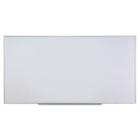 Universal UNV43627 96" x 48" White Melamine Dry-Erase Board with Satin-Finished Aluminum Frame