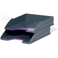 Durable Varicolor Purple Letter Tray - 2x