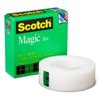 Scotch Magic Tape, 1 Roll, Numerous Applications, Invisible, Engineered for Repairing, 1 x 2592 Inches, 3 Inch Core, Boxed (810) - Single