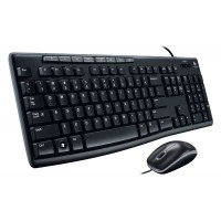 Logitech MK200 Wired Combo Keyboard and Mouse, Black