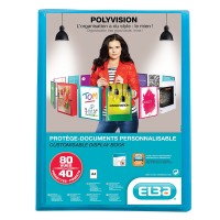 ELBA Polyvision Display Book Folder Clear Blue A4 - 40 Pockets