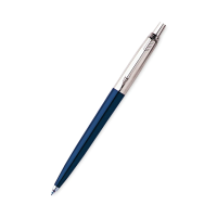 Parker Jotter Retractable Ballpoint Refillable Pen - Medium 1mm (Blue Ink) - Royal Blue/Chrome Barrel