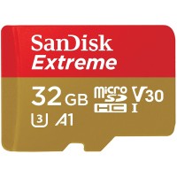 SanDisk Extreme® Action Cam microSDHC card 32 GB Class 10, UHS-I, UHS-Class 3, v30 Video Speed Class			