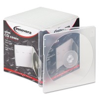 Innovera 81900 Slim CD Case, Clear, 25 per Pack