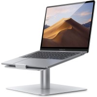 Lamicall Swivel 360 Rotating Adjustable Ergonomic Laptop Stand - 10" - 17.3" Notebook - Silver