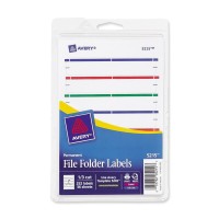 Avery(R) Print-Or-Write Color Permanent Inkjet/Laser File Folder Labels, 5/8in.