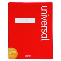 Universal Laser Printer Permanent Labels, 1" x 4, White, 100 Sheets, 2000/Box