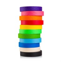 Craftzilla Colored Masking Tape – 11 Extra Large Rolls – 1,980 Feet x 1 Inch of Colorful Craft Tape – Vibrant Rainbow Color Teacher Tape – Great for Art, Lab, Labeling & Classroom Decorations