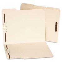 Reinforced Top Tab Folders, 2 Fasteners, 1/3 Tab, Letter, Manila, 50/Box