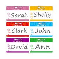 Hello My Name is Name Tag Labels Perforation Line for Party Identification School Class Office Supply 200Pcs One Roll