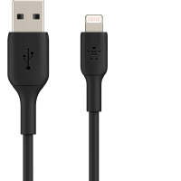 Belkin Lightning Cable (Boost Charge Lightning to USB Cable for iPhone, iPad, AirPods) MFi-Certified iPhone Charging Cable, 3ft/1m, Black, CAA001bt1MBK