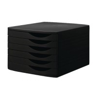 Jalema Desktop 6 Drawer Set Black