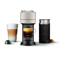 Nespresso Vertuo Next Coffee and Espresso Machine with Aeroccino NEW by Breville, Light Grey, Single Serve Coffee & Espresso Maker, One Touch to Brew