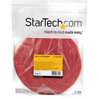 StarTech Hook and Loop Tape 50ft Roll Red