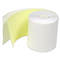Thermamark RPC3.0-100-2P Consumables, Carbonless Receipt Paper, 3"(76 mm) x 100'(30.48M), 0.85"Core, 3.09"(78.49 mm) Od, White, Canary, 50 Rpc