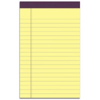 UNIVERSAL PAD JUNIOR PERFORATED 5X8 YELLOW EACH