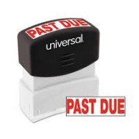 UNIVERSAL STAMP PAST DUE RED