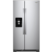36 Inch Freestanding Side by Side Refrigerator with 24.55 Cu. Ft. Total Capacity - External Ice/Water Dispenser - Stainless Steel