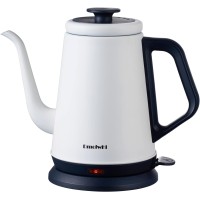 Gooseneck 1.0L Electric Kettle - Stainless Steel Pour Over W/ Auto Shut - Off Protection - White (1000W)