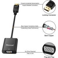 Moread Gold- Plated DisplayPort to VGA Adapter