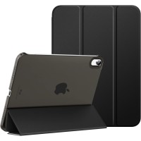 MoKo Case for iPad 10th Gen (10.9 inch 2022) - Slim Stand Protective Cover w/ Translucent Back Shell - Black