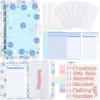 SKYDUE Budget Binder With Cash Envelopes & Expense Budget Sheets - Clear Blue 