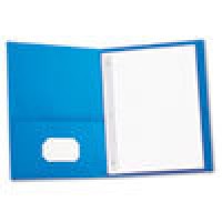 UNIVERSAL Two-Pocket COVER REPORT - LIGHT BLUE, 25/Box