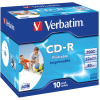 VERBATIM 94935 CD-R 80MIN 700MB 52X SLIM CASE 10/Pack