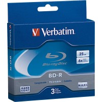 Verbatim 4x BD-R Media - 25GB - 120mm Standard - 3 Pack Jewel Case