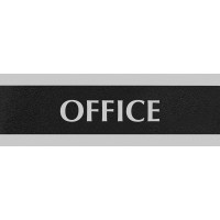 Headline® Sign Century Series Office Sign, OFFICE, 9 x 3, Black