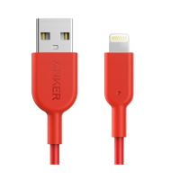 Anker PowerLine 2 Lightning Cable 6ft Red