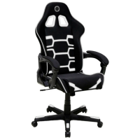 Nibio Savage Recliner Office Gaming Chair with PP Base and Armrest Mesh Material Color Black-White