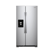 Whirlpool - 24.6 Cu. Ft. Side-by-Side Refrigerator - Monochromatic Stainless Steel