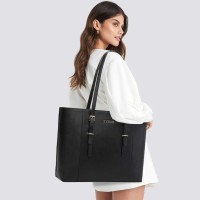Zysun Laptop Tote, Gorgeous PU Leather Laptop Tote Bag Fits Up to 15.6 IN Classy & Professional Design for Women Wonderful