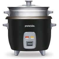 Proctor Silex 6 Cups Rice Cooker & Food Steamer - Includes Steam & Rinsing Basket 