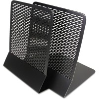 Artistic Urban Collection Punched Metal Bookends - Black