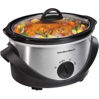 Hamilton Beach 4QT Slow Cooker - Removable Stoneware Pot, Stay Cool Handles 