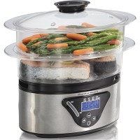 Hamilton Beach 5.5QT.  Digital Food Steamer and Rice Cooker - Silver 