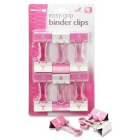 Easy Grip Pink Binder Clips 12 Packs