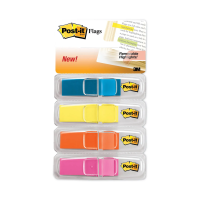 Post-It Highlighting Page Flags 4 Bright Assorted Colors - 05 x 1.75 - 4 Dispensers/Pack