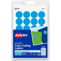 AVERY COLOR CODING LABELS, 3/4In (DIAMETER) - LIGHT BLUE AVERY COLOR CODING LABELS, 3/4In (DIAMETER) - LIGHT BLUE