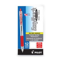 Pilot EasyTouch Ball Point 1.0mm Pen - Red 12/Pack