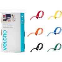 Velcro One-Wrap Multi Color Cable Ties - 20.3 x 1.2 cm (Pack of 60) 