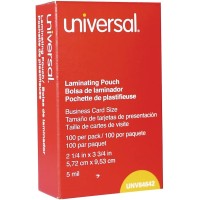 Universal Clear Laminating Pouches - 2 1/4 x 3 3/4 - 5 mil (100/Box) 