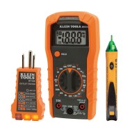 Klein Tools Test Kit w/ Multimeter, Non-Contact Volt Tester, Receptactle Tester