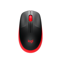 Logitech M190 Wireless Mouse - Black & Red