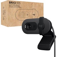 Logitech Brio 105 Full HD 1080p Business Webcam with Auto-Light Balance & Privacy Shutter