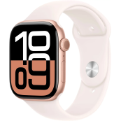 Apple Watch Series 10 (GPS) Aluminum Case with Light Blush Sport Band - 46mm M/L - Rose Gold