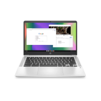 HP Chromebook 14" - Intel Celeron 4GB 64GB eMMC - Silver 